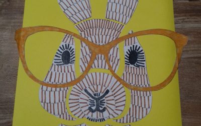 Lapin rigolo à lunettes…