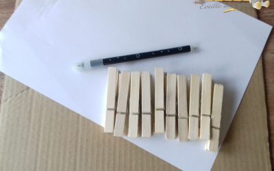 Atelier Numération minute : Feuille et pinces à linge