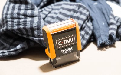 Le tampon C-Taki, un tampon encreur pour marquer les vêtements de vos enfants en un clic